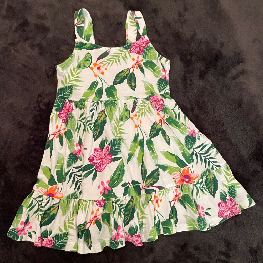 5 for $20-Old Navy Tropical print sleeveless sundress-Soft and flowy-Size 2T-EUC